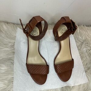 Vince Camuto Leather Brown Shoes- 8M